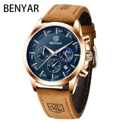 Watch Belt Multifunctional Waterproof Calendar Six-pin Calendar Business Men's Watch