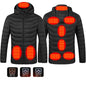 Winter Heated Jacket USB Electric Cotton Coat Zip-up Heater Thermal Clothing Heating Vest For Men